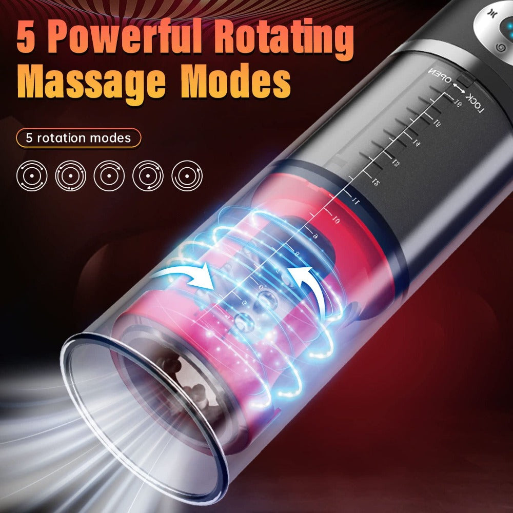 2 In1 Vibrating Rotating Sucking Auto Masturbator