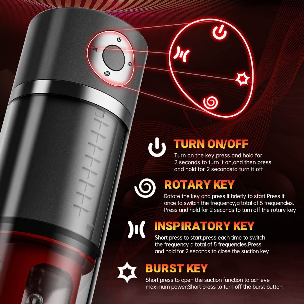 2 In1 Vibrating Rotating Sucking Auto Masturbator