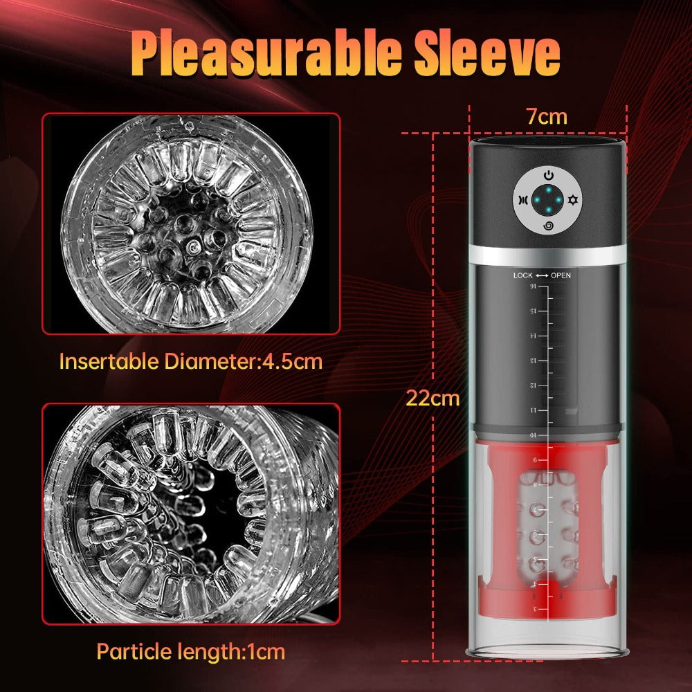 2 In1 Vibrating Rotating Sucking Auto Masturbator
