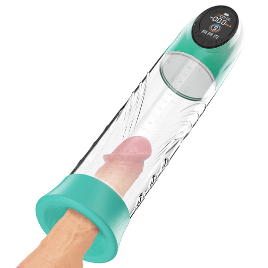 4 Pressure Levels and 9 Sucking Male Enhancement Penis Pump with LCD Display