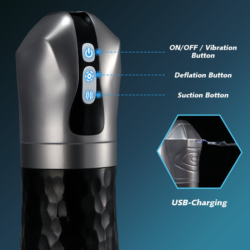 5 Squeezing Sucking 10 Vibrating Masturbators Male Sex Toys