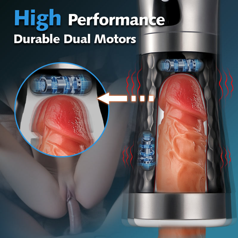 5 Squeezing Sucking 10 Vibrating Masturbators Male Sex Toys