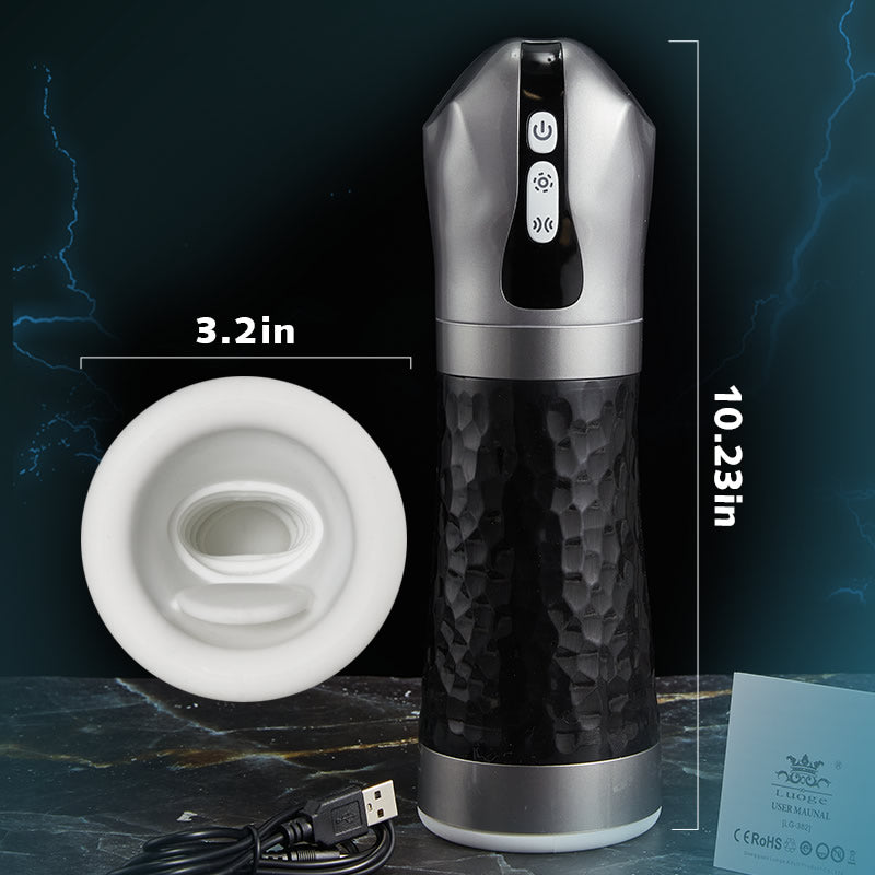 5 Squeezing Sucking 10 Vibrating Masturbators Male Sex Toys