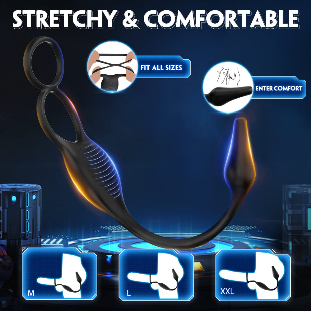 4 in 1 Vibrating Cock Ring Prostate Massager
