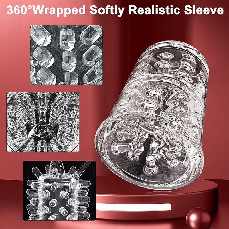 7 Rotating 7 Sucking Lcd Display Pumps & Enlargers Automatic Male Masturbator