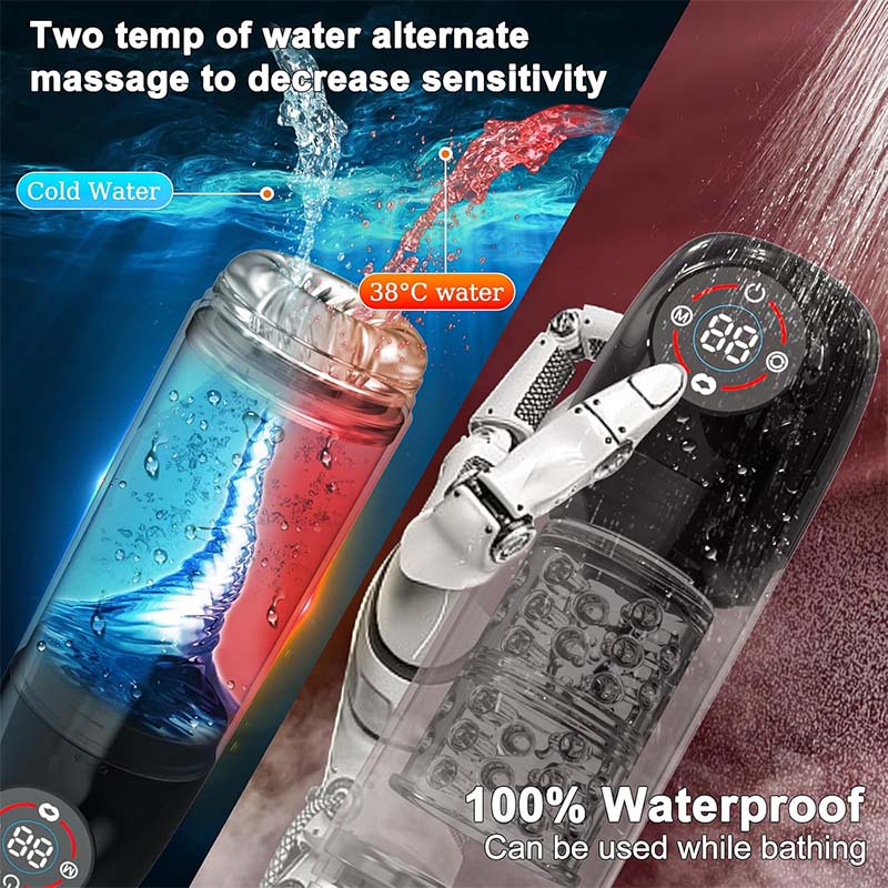 7 Rotating 7 Sucking Lcd Display Pumps & Enlargers Automatic Male Masturbator