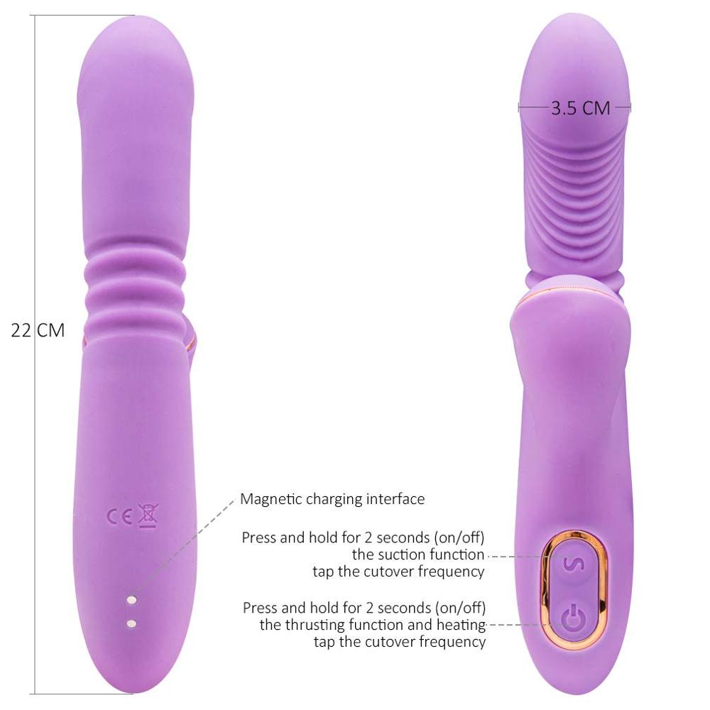 7 Sucking 7 Thrusting G Spot Vibrator with Heating
