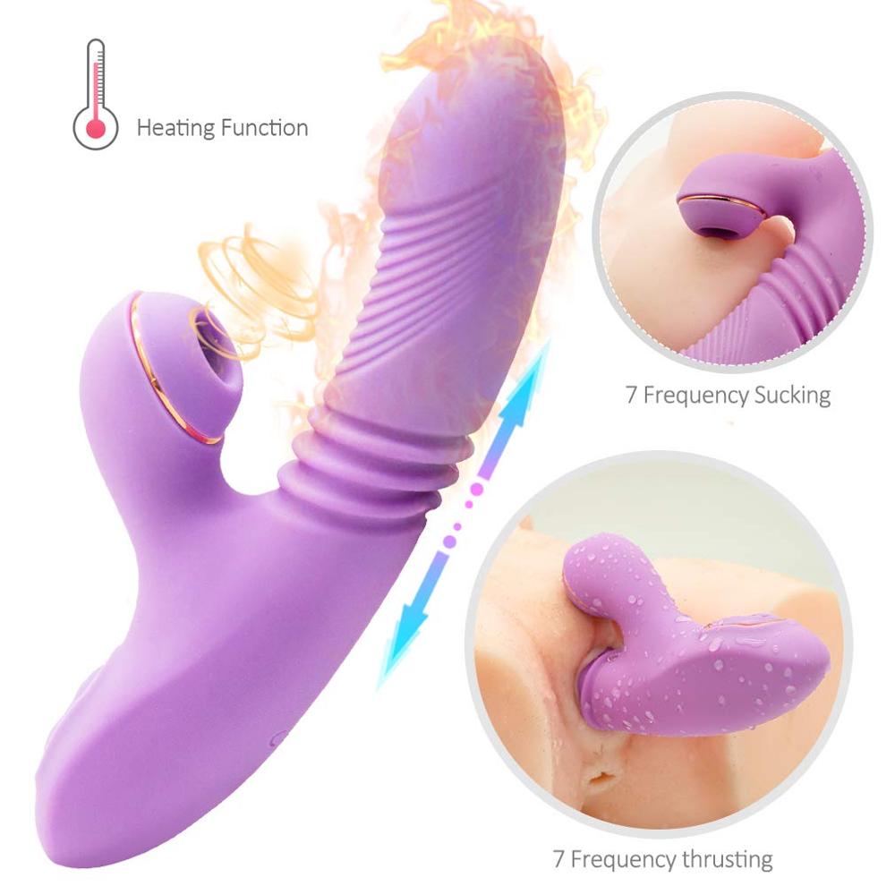 7 Sucking 7 Thrusting G Spot Vibrator with Heating