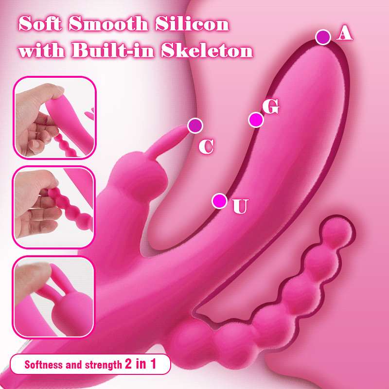 7 Vibrating Modes Rabbit G-Spot Stimulator Anal Dildo Vibrator