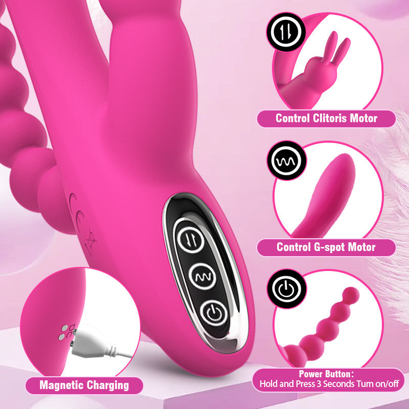 7 Vibrating Modes Rabbit G-Spot Stimulator Anal Dildo Vibrator