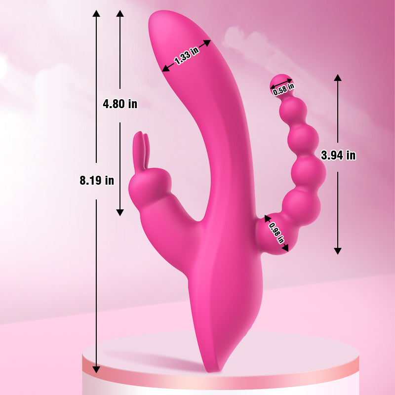 7 Vibrating Modes Rabbit G-Spot Stimulator Anal Dildo Vibrator
