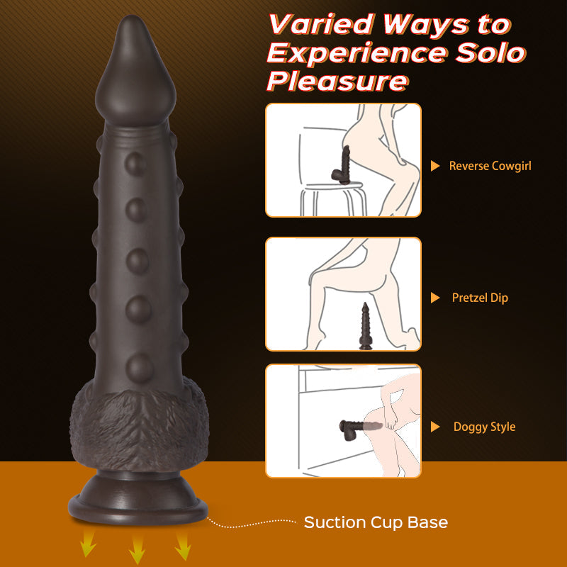 8 Inch Suction Cup Thrusting Vibration Realistic Dildo