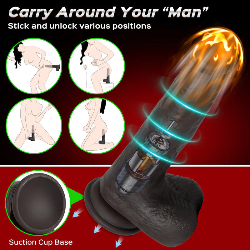 8 Inch Vibration Rotation Thrusting Realistic Dildo