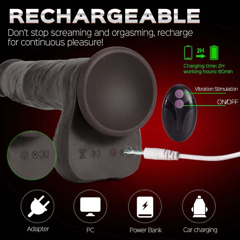 8 Inch Vibration Rotation Thrusting Realistic Dildo