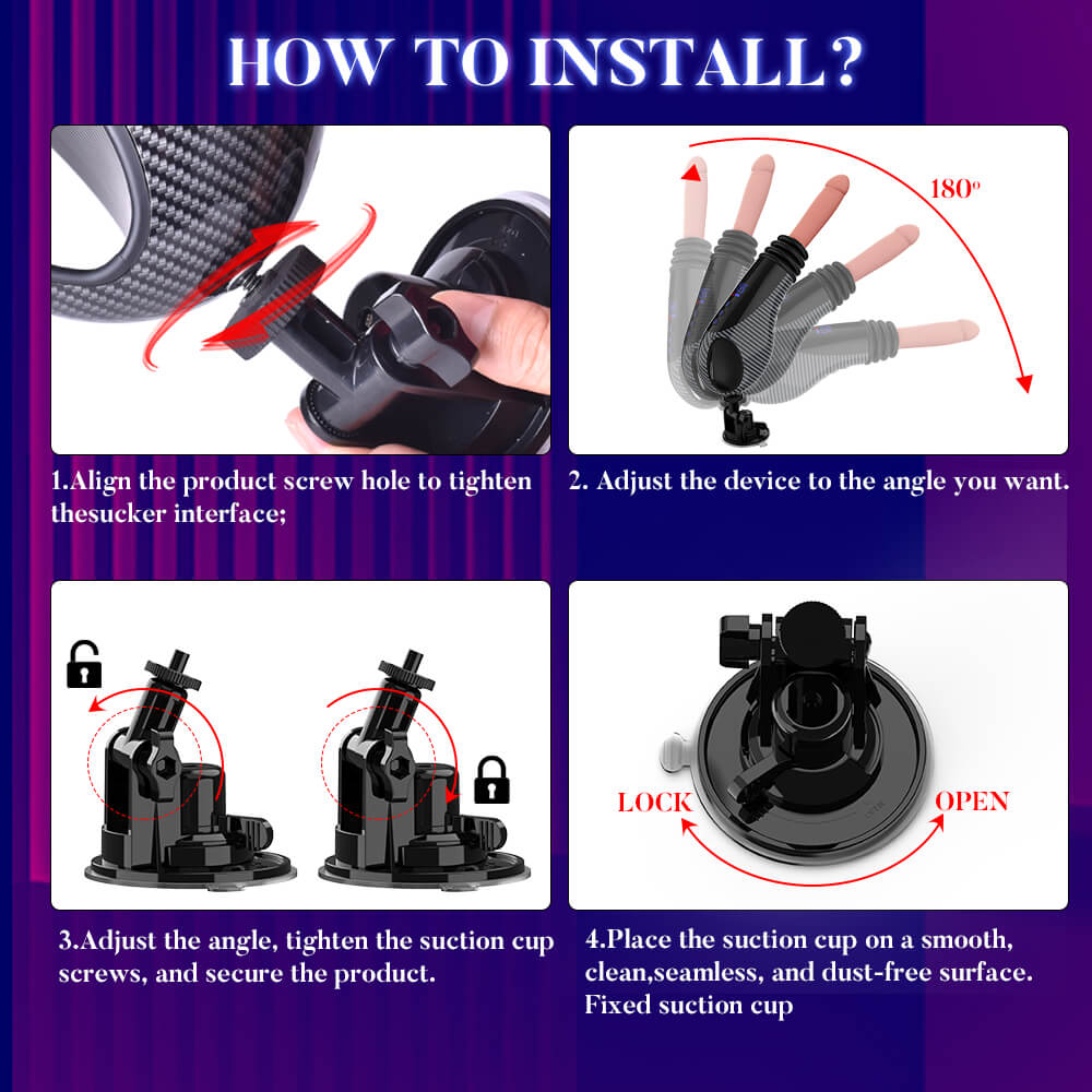 Automatic vibrating thrusting dildo with suction cup