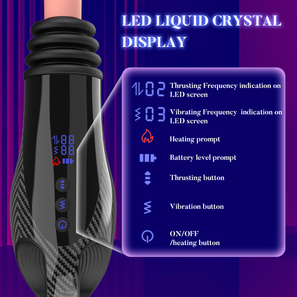 Automatic vibrating thrusting dildo with suction cup