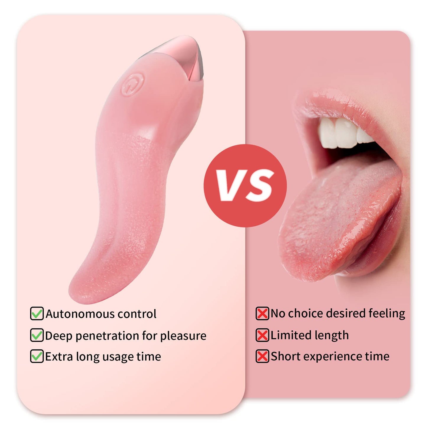 Clit Licking Tongue Vibrator with G Spot Stimulator