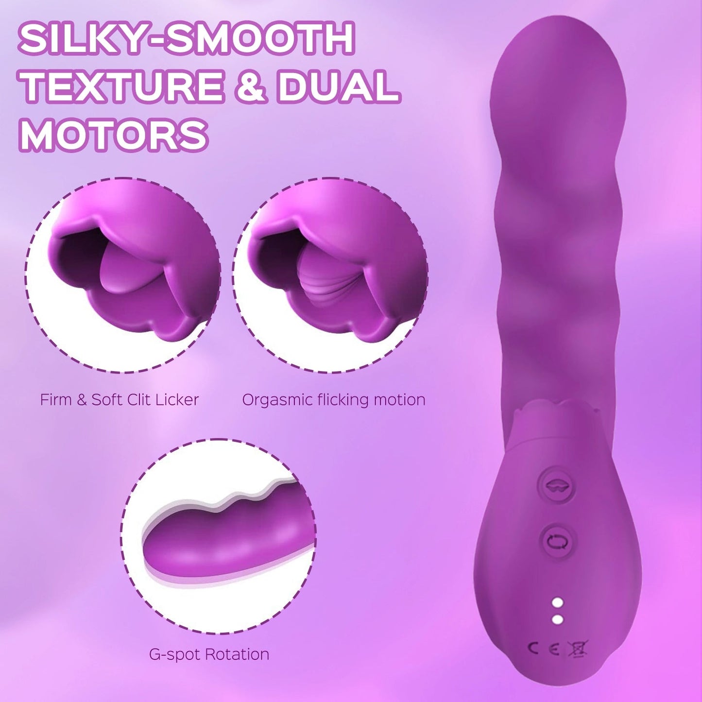 G Spot Vibrator With Rotating Head & Vibrating Tongue