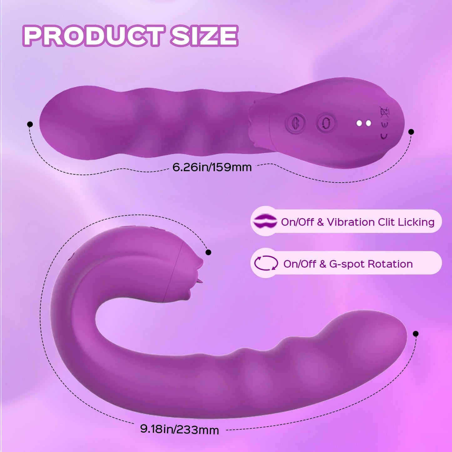 G Spot Vibrator With Rotating Head & Vibrating Tongue