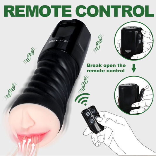 Mouth Obsession Vibration Suction Remote Play Dual-Density Oral Masturbator