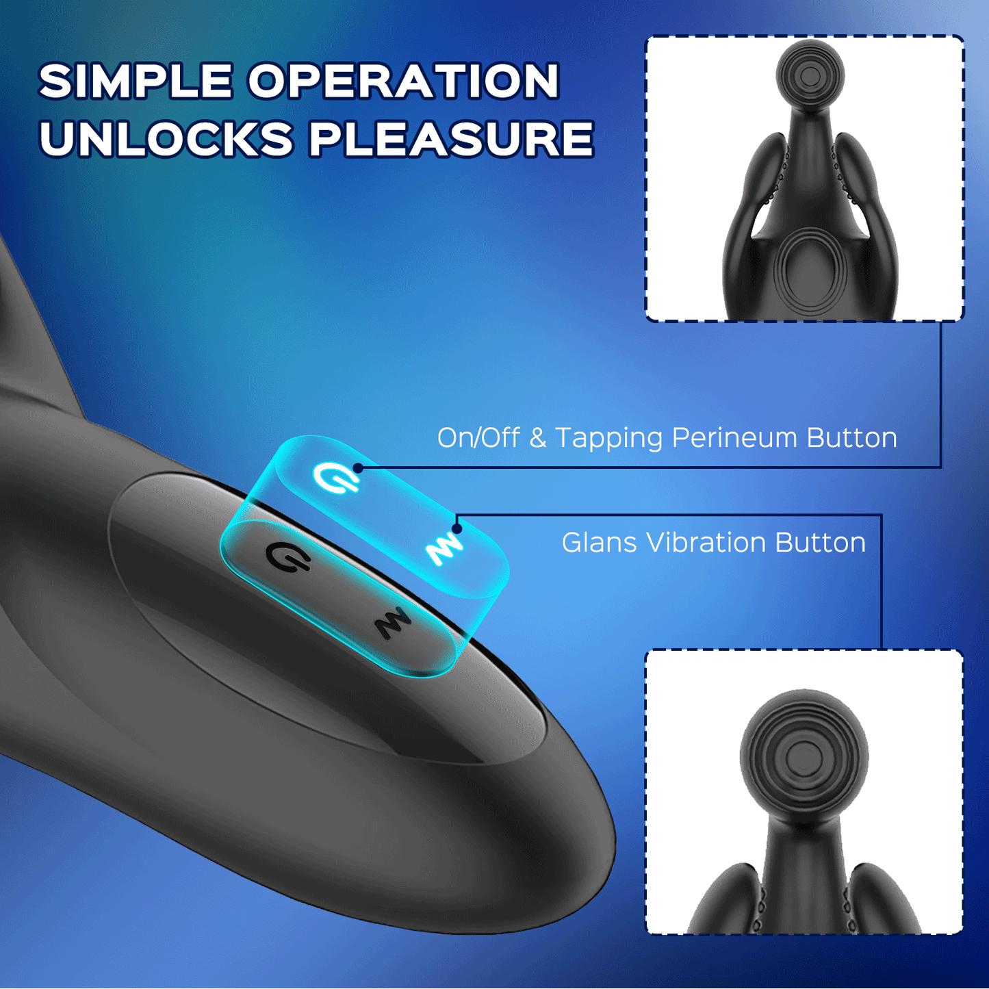 Tapping Testicle And Perineum Vibrator Penis Massager