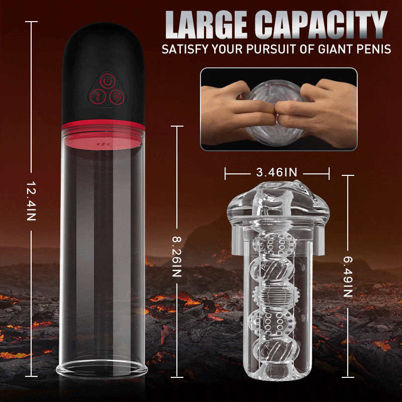 Vibration 9 Mode Clip Suction Penis Pump - ThenLover