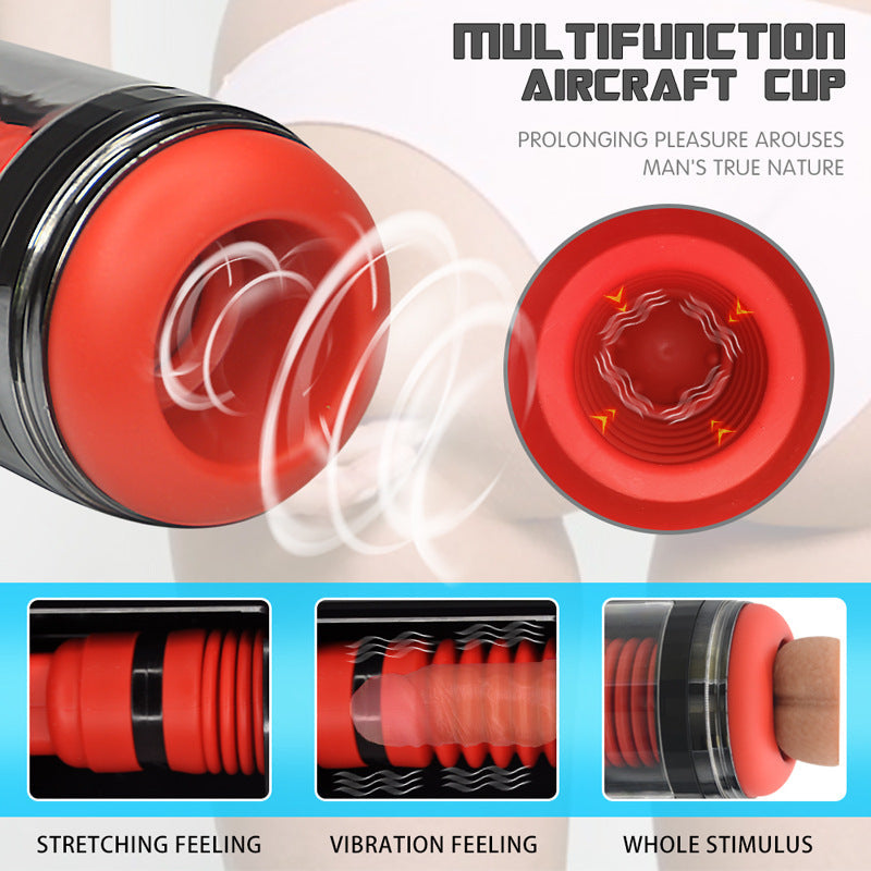 7 Vibrations & 7 Thrusts Automatic Masturbation Cup.