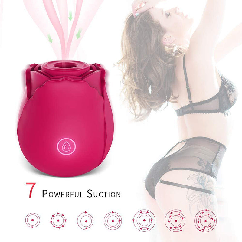 Portable Rose Sucking Vibrator Clitoral Nipple Stimulator - ThenLover
