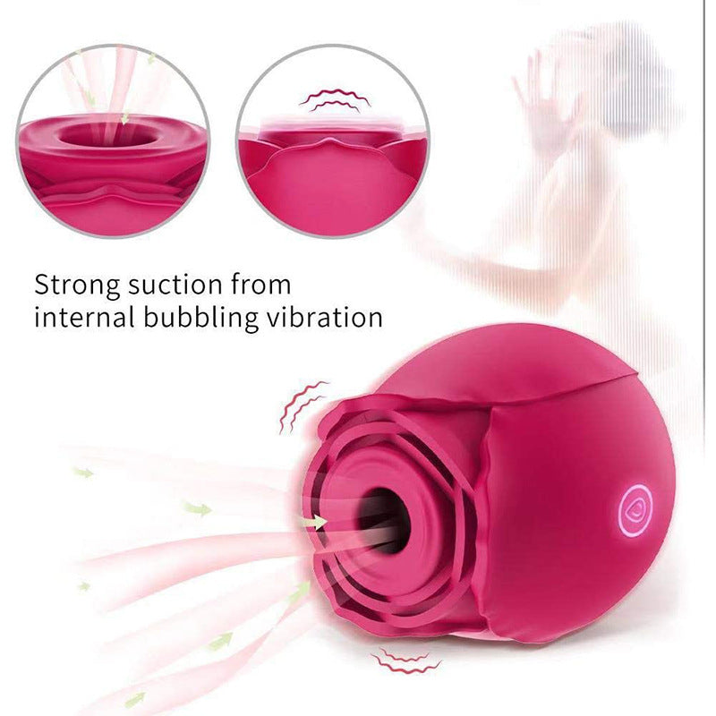 Portable Rose Sucking Vibrator Clitoral Nipple Stimulator - ThenLover