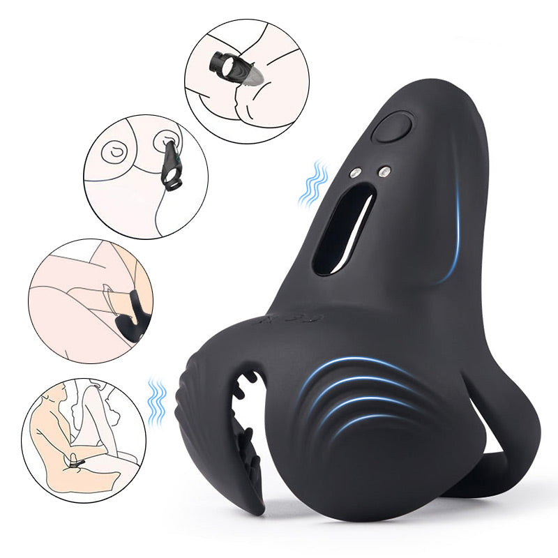 10-Pattern Vibrations Balls Dense Tickler Penis Ring.