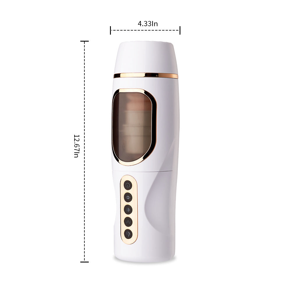Telescoping Heating Voice Vibration Masturbation Cup.