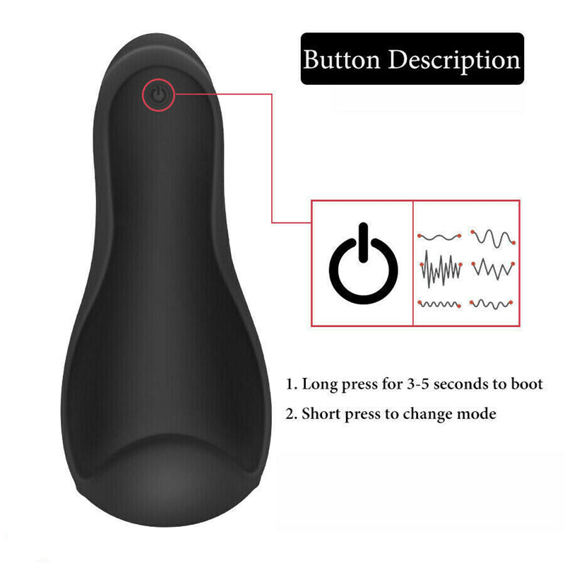 6 Modes Tongue Licking Glans Massager Masturbator.