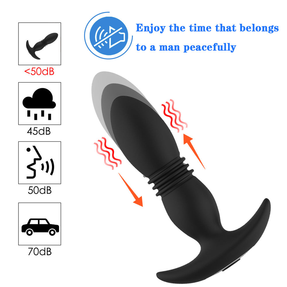 Remote Control Telescopic Vibration Massage Anal Plug.