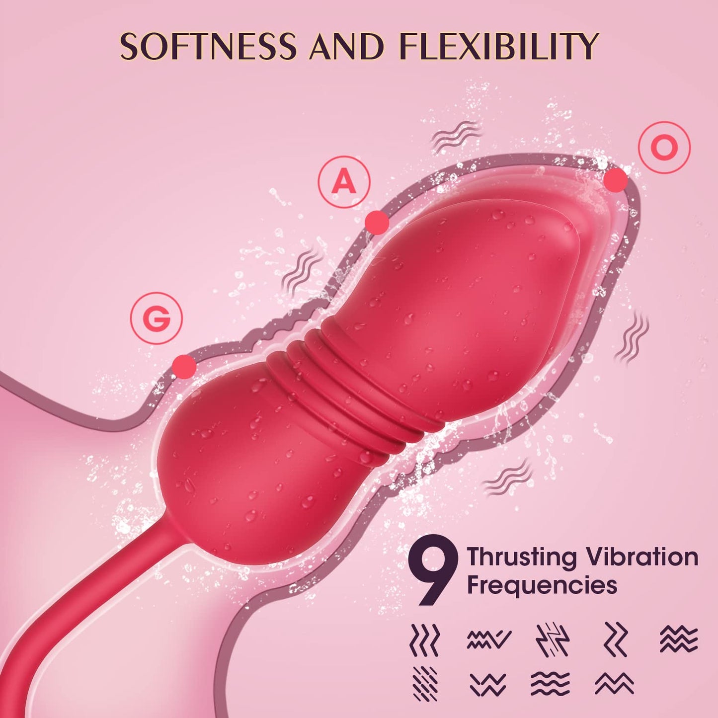 3 in 1 Rose Toy Vibrator With 9 Modes