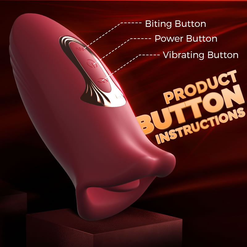 10 Biting 10 Vibrating Modes Stimulate Nipple Clitoral Women Vibrator
