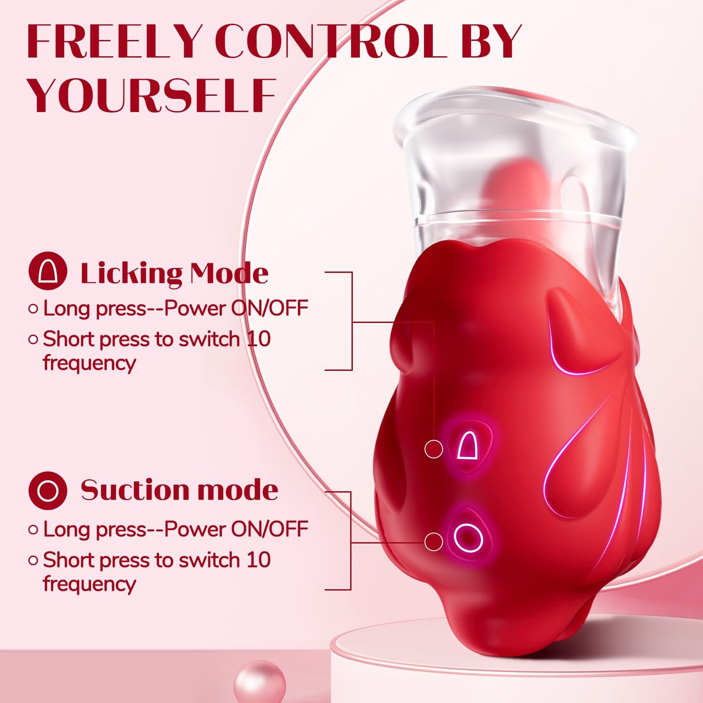 10 Tongue Licking 10 Suction Nipple Clitoral Stimulation Vibrator