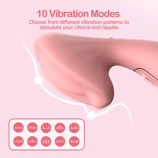 10 Vibrating Clitoral Nipple Stimulator