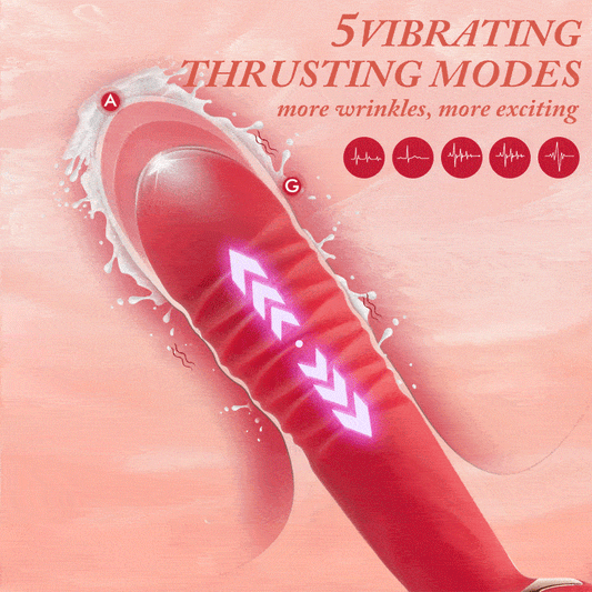 5 Thrusting & Vibrating 7 Tongue Licking Rose Vibrator