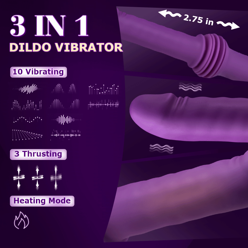 Powerful 3-IN-1 Heating Thrusting Vibrating Dildo
