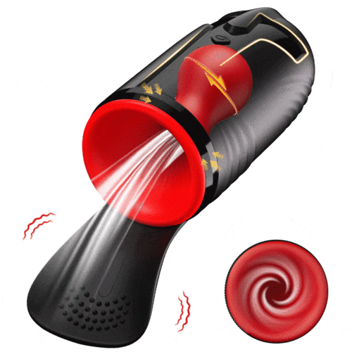3 Rotating 5 Sucking 10 Vibrating Male Masturbator for Glans Training