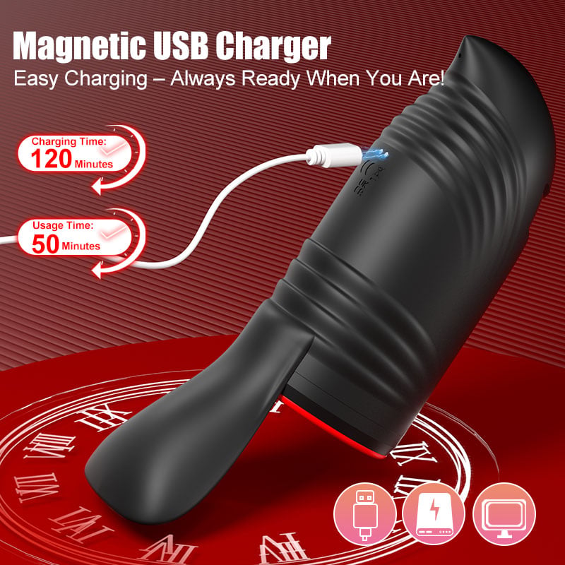 3 Rotating 5 Sucking 10 Vibrating Male Masturbator for Glans Training