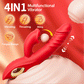 4-in-1 Thrusting & Vibrating Massager with G-Spot and Clitoral Stimulation