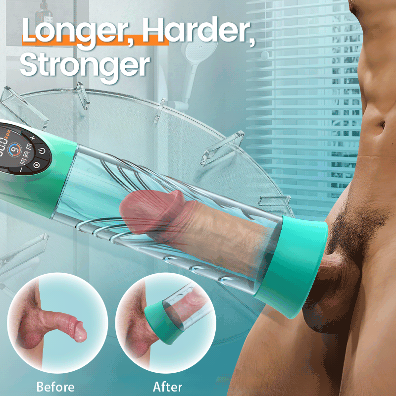 4 Pressure Levels and 9 Sucking Male Enhancement Penis Pump with LCD Display