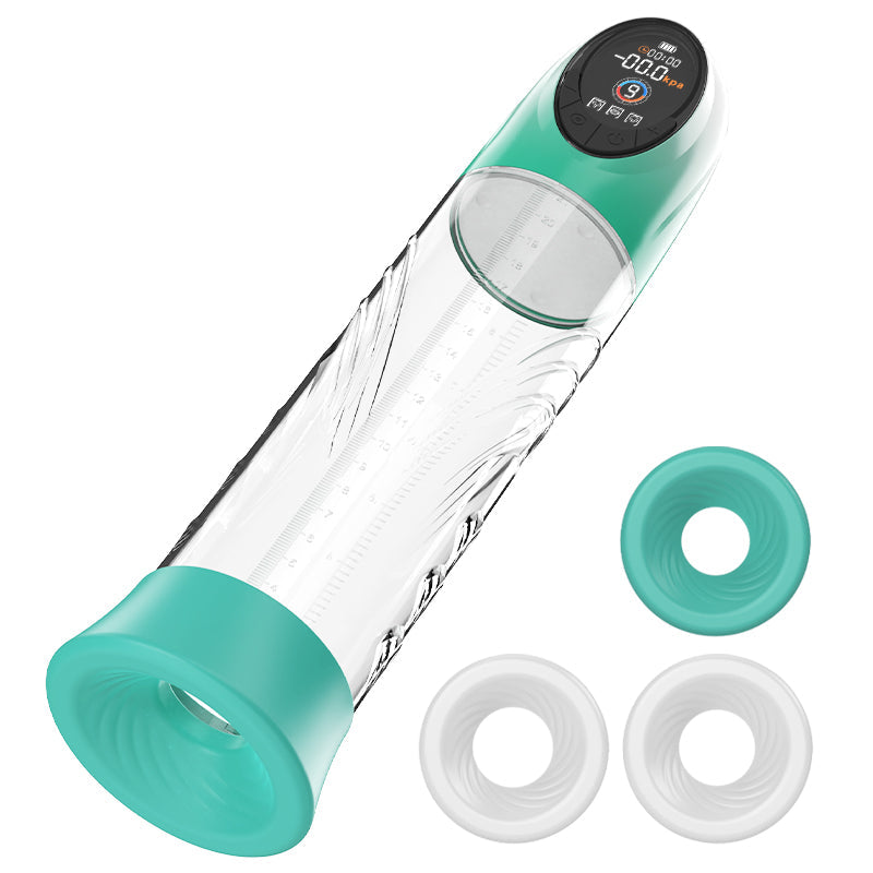 4 Pressure Levels and 9 Sucking Male Enhancement Penis Pump with LCD Display