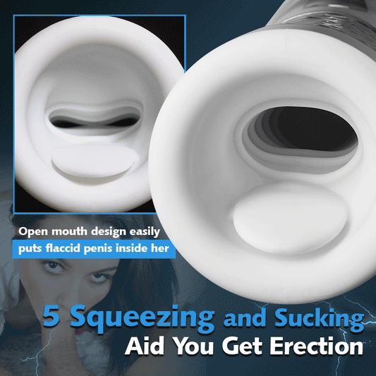 5 Squeezing Sucking 10 Vibrating Masturbators Male Sex Toys