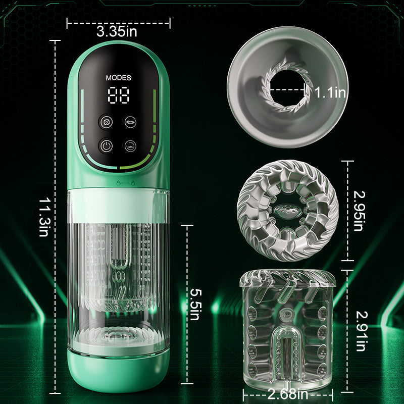 5-in-1 Automatic Masturbator with 7 Thrusting, Rotation, Suction, Vibration & Licking Modes