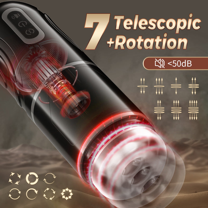 7 Thrusting Rotation Automatic Male Masturbator with Suction Base