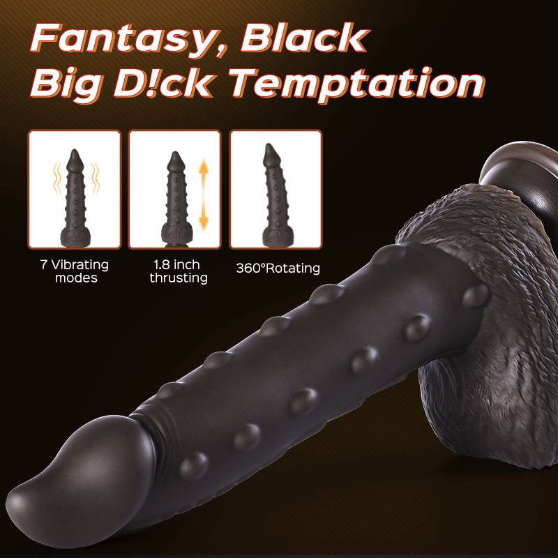 8 Inch Suction Cup Thrusting Vibration Realistic Dildo