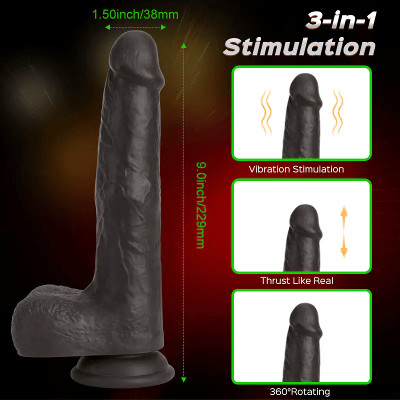 8 Inch Vibration Rotation Thrusting Realistic Dildo