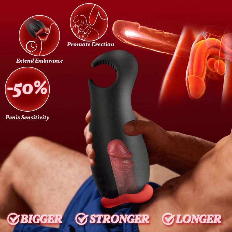 9 Vibrations 4 Suctions Clamping Suction Oral Simulation Male Masturbator